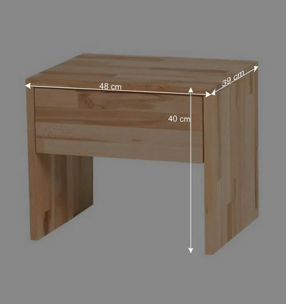 Holzbett Abraham mit Polsterkopfteil (dreiteilig)^Wohnen Clearance