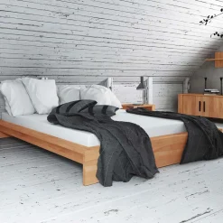 Wohnen Holzbett Barvuda aus Kernbuche Massivholz