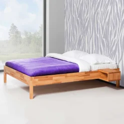 Wohnen Holzbett Middle aus Kernbuche Massivholz