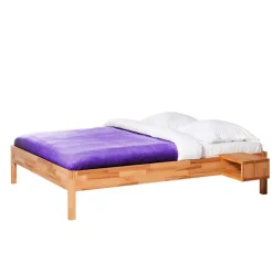 Wohnen Holzbett Middle aus Kernbuche Massivholz