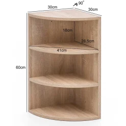 Holzdekor Hängeregal für die Ecke - Estateas^Wohnen Best