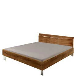 Wohnen Holzoptik Bett in Plankeneiche - Dagidoyo