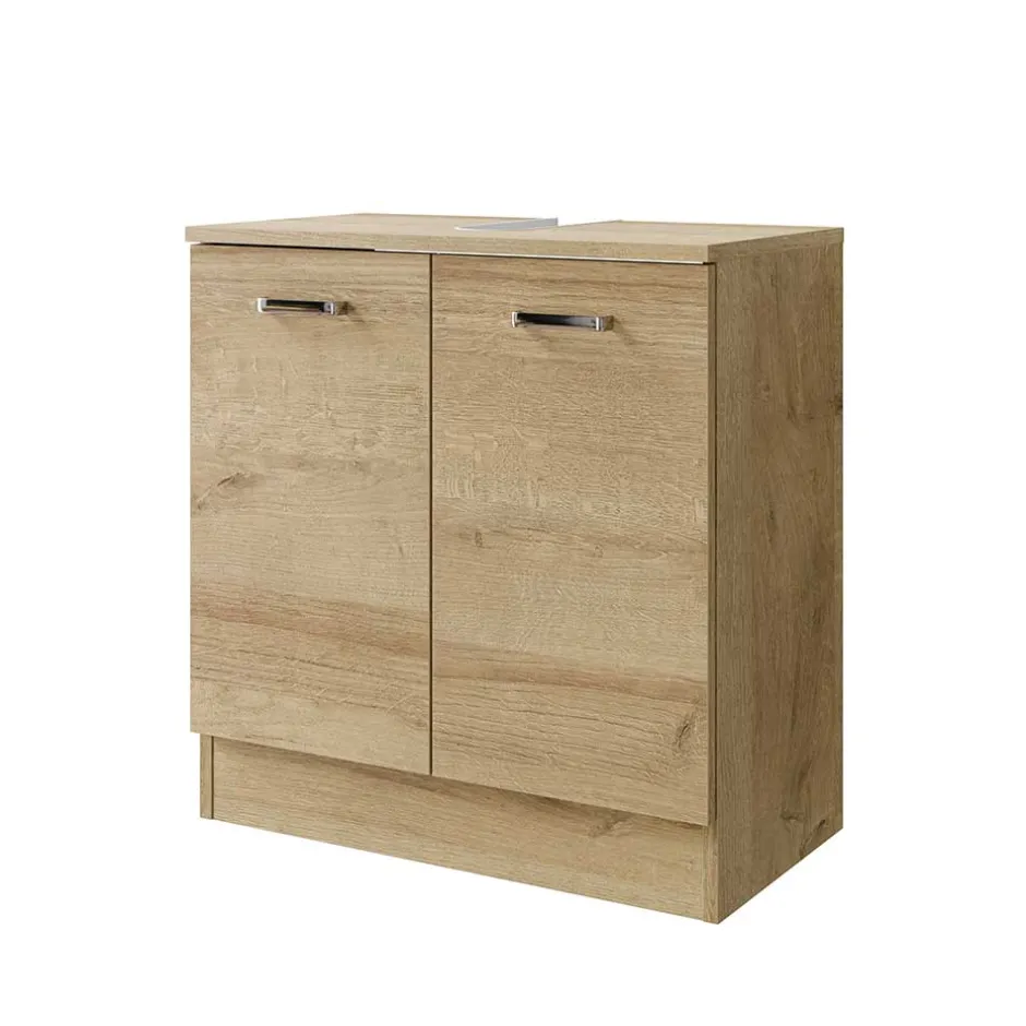 Wohnen Holzoptik Waschbeckenschrank in Eiche - Habanna