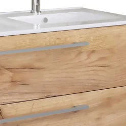 Holzoptik Waschtisch mit zwei Becken - Ursela^Wohnen Sale