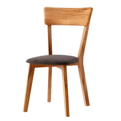 Holzstuhl mit Polstersitz aus Wildeiche Massivholz - Tembreno^Wohnen Online