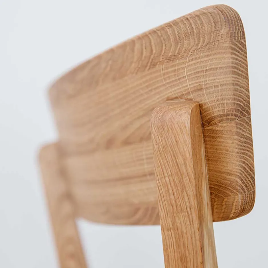 Holzstuhl mit Polstersitz aus Wildeiche Massivholz - Tembreno^Wohnen Online