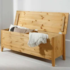 Wohnen Holztruhe Corabia aus Kiefer Massivholz