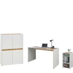Wohnen Home Office Einrichtung in Weiß - Nonessia I (dreiteilig)