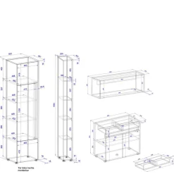 Home Office Kombination Set - Ahilav (vierteilig)^Wohnen Best