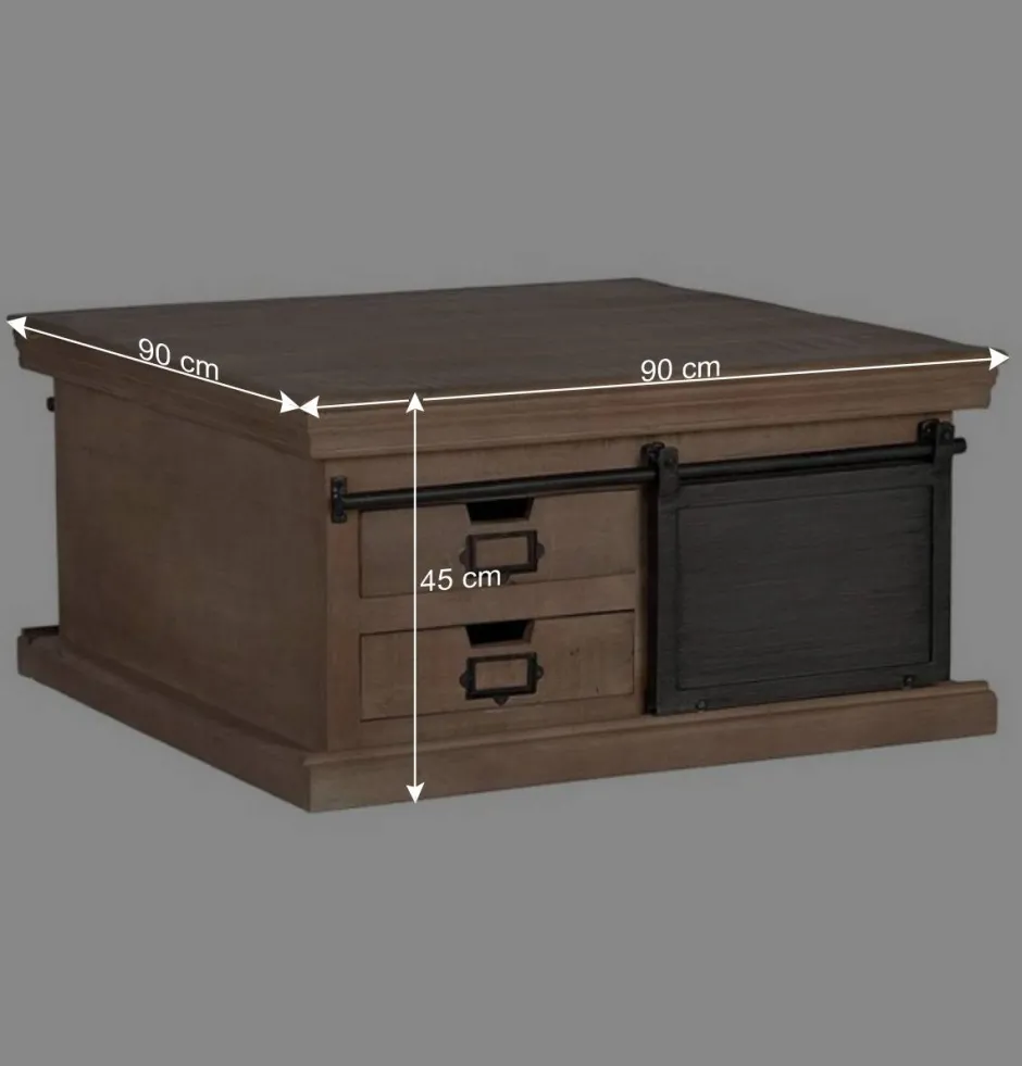 Wohnen Industrial Chic Couchtisch mit Stauraum - Jantonia