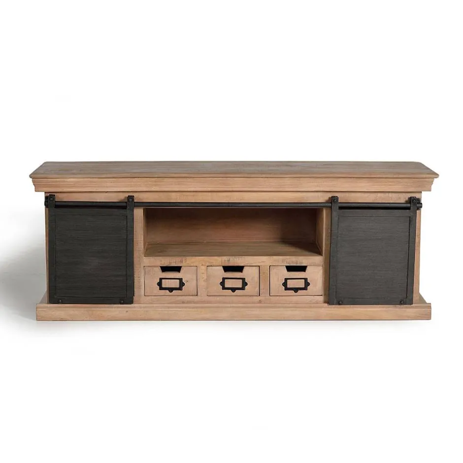 Industrial Chic TV Kommode mit Schiebetüren - Jantonia^Wohnen Online