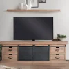 Wohnen Industrial Chic TV Lowboard mit Schiebetüren - Jantonia