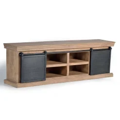 Wohnen Industrial Chic TV Lowboard mit Schiebetüren - Jantonia