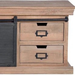 Wohnen Industrial Chic TV Lowboard mit Schiebetüren - Jantonia