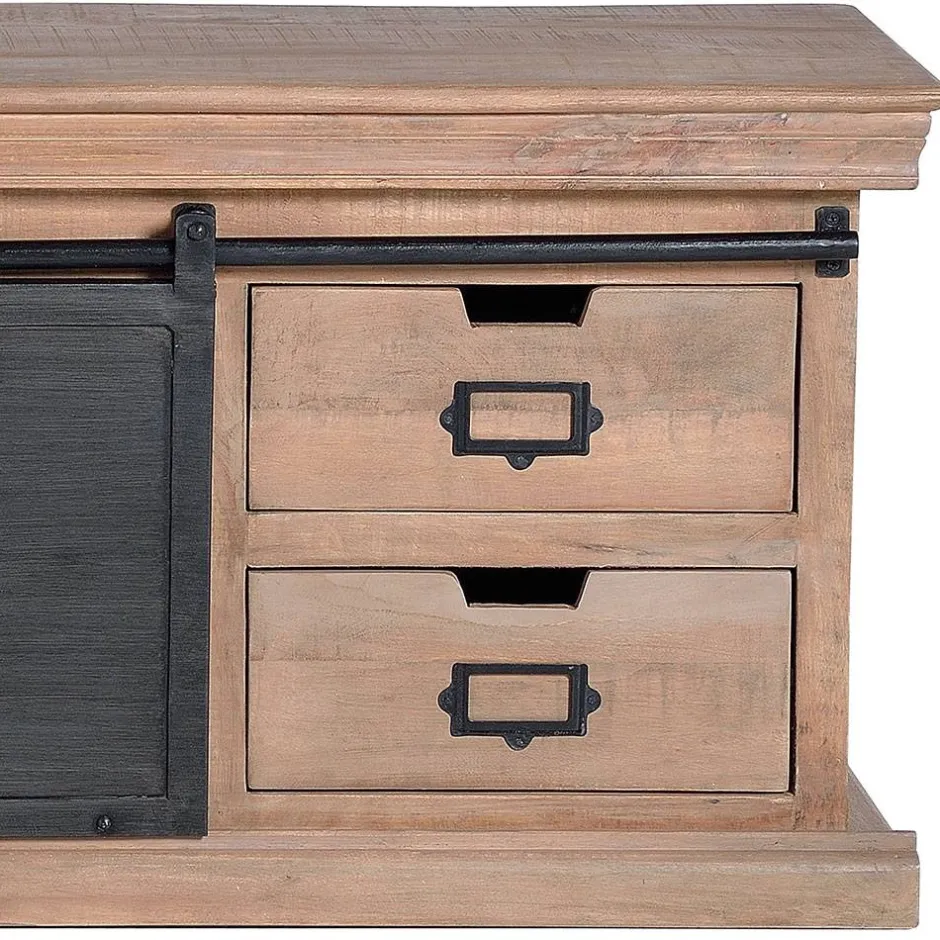 Wohnen Industrial Chic TV Lowboard mit Schiebetüren - Jantonia