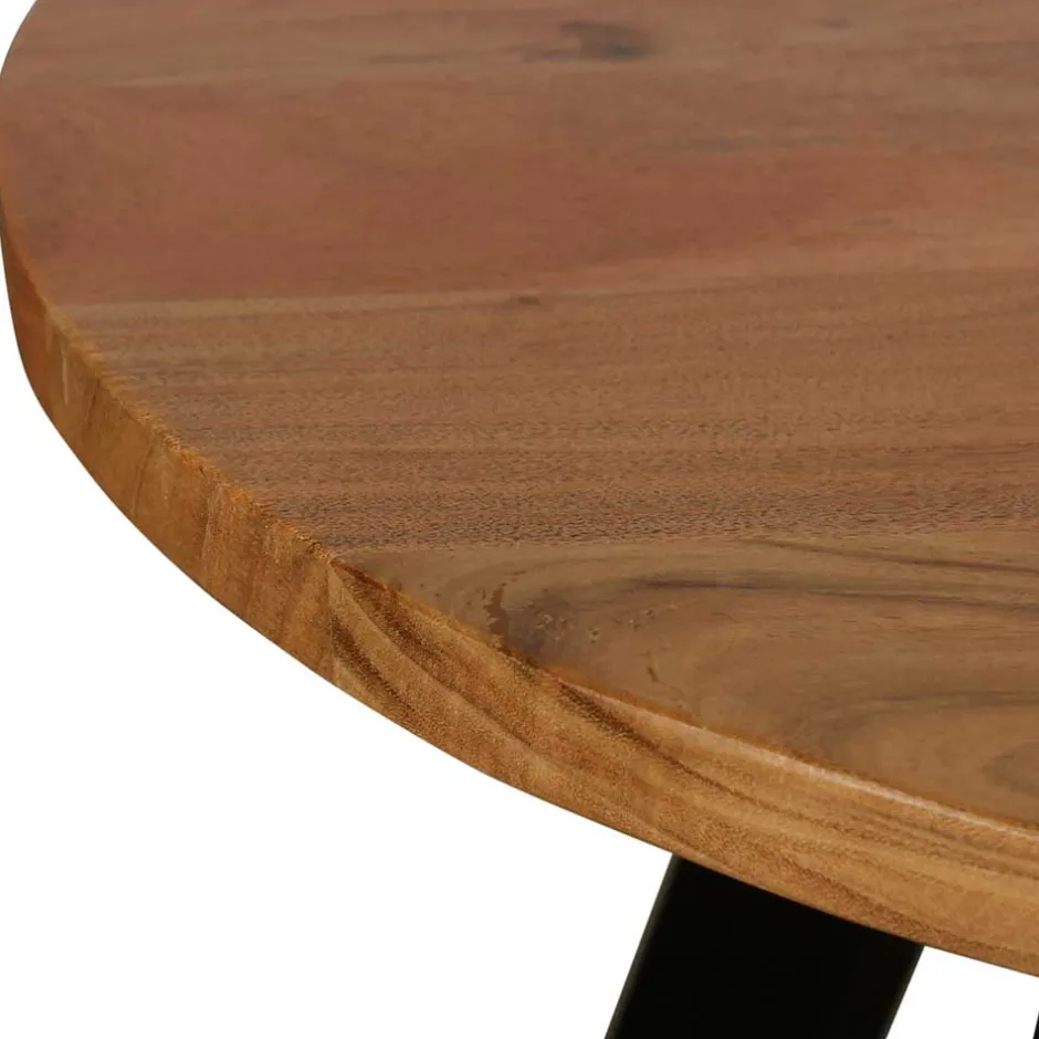 Wohnen Industrial Couchtisch mit runder Platte - Fresh