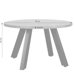 Wohnen Industrial Couchtisch mit runder Platte - Fresh