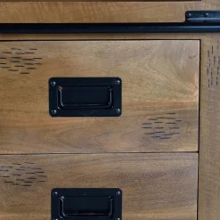 Wohnen Industrial Design Bücherregal aus Mangoholz - Semian