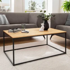 Wohnen Industrial Design Couchtisch aus Wildeiche massiv - Pyarco