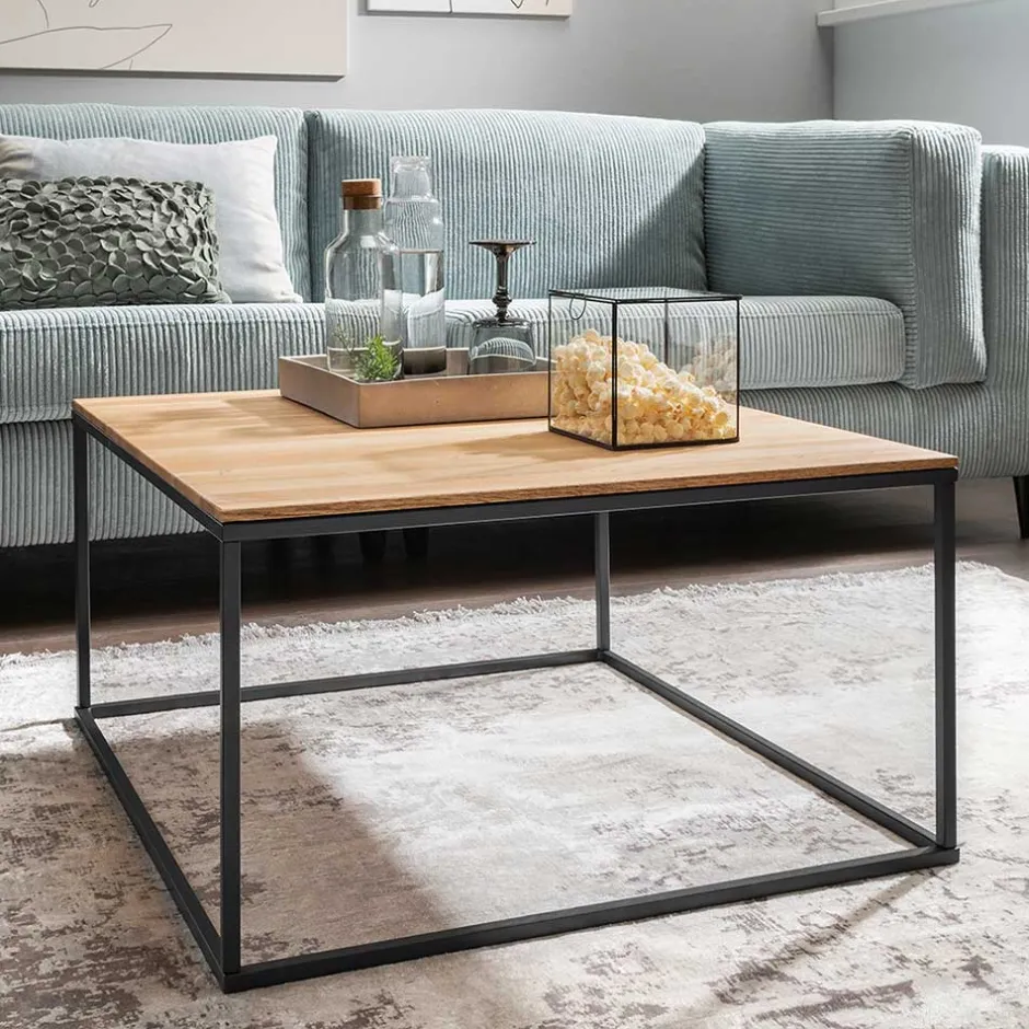 Wohnen Industrial Design Couchtisch aus Wildeiche massiv - Pyarco