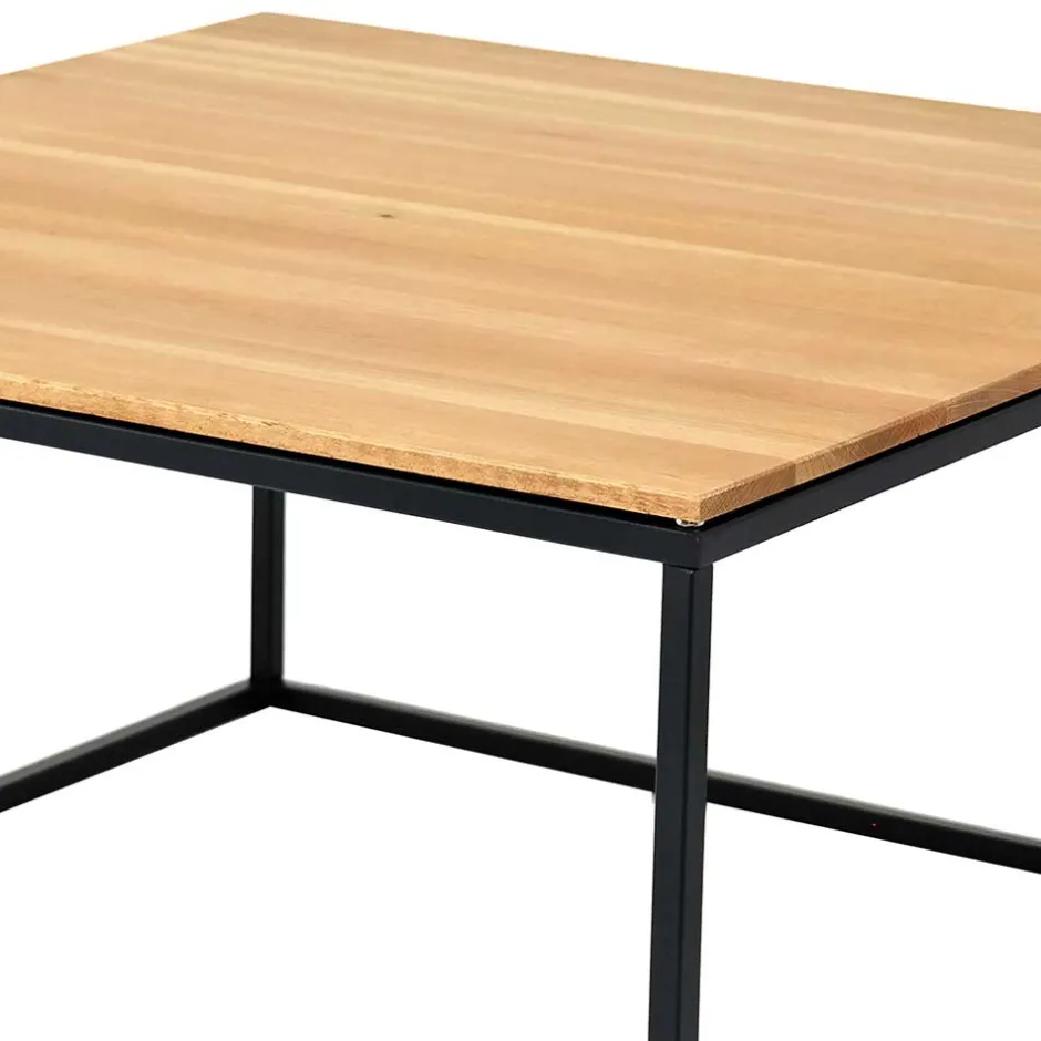 Wohnen Industrial Design Couchtisch aus Wildeiche massiv - Pyarco