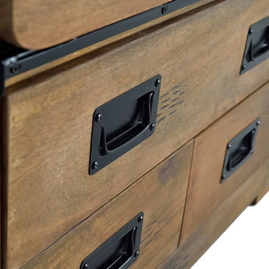 Industrial Design Highboard aus Mangoholz - Semian^Wohnen Clearance