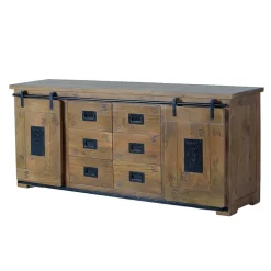 Industrial Design Sideboard aus Mangoholz - Semian^Wohnen New