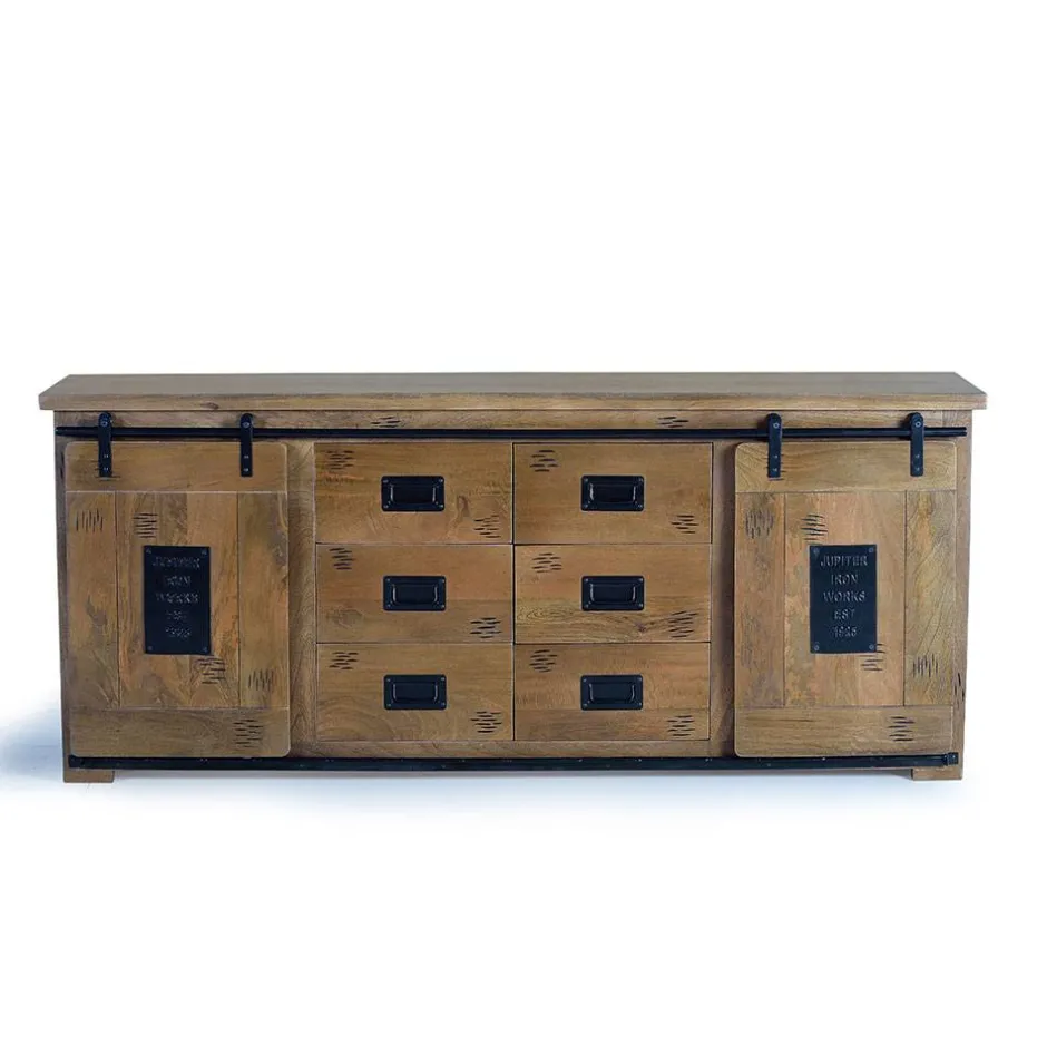 Industrial Design Sideboard aus Mangoholz - Semian^Wohnen New