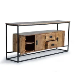 Wohnen Industrial Design Sideboard aus Massivholz - Olmidava