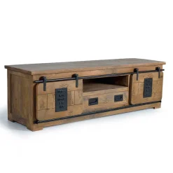 Industrial Design TV Lowboard aus Mangoholz - Semian^Wohnen Outlet