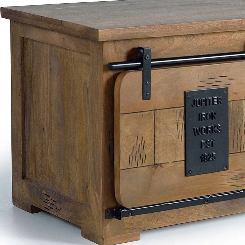 Industrial Design TV Lowboard aus Mangoholz - Semian^Wohnen Outlet