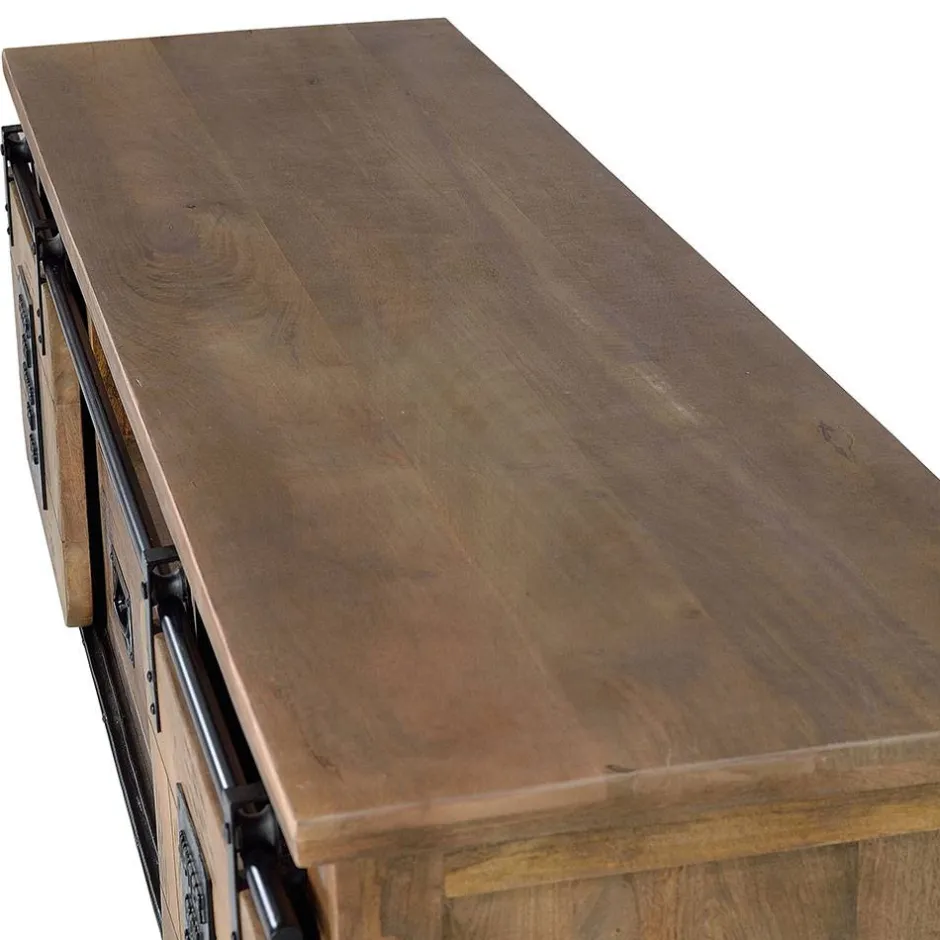 Industrial Design TV Lowboard aus Mangoholz - Semian^Wohnen Outlet