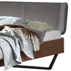 Wohnen Industrial Doppelbett in Nussbaum Braun - Lavrin