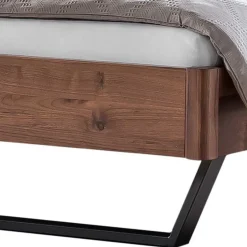 Wohnen Industrial Doppelbett in Nussbaum Braun - Lavrin