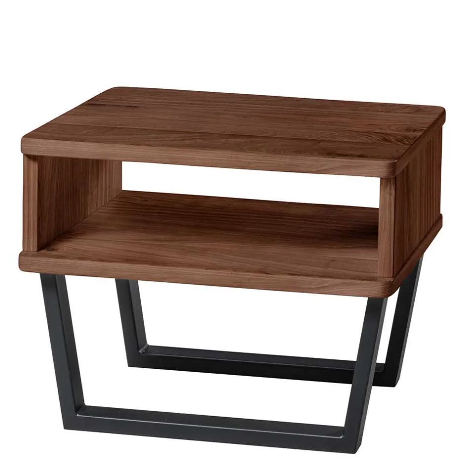 Wohnen Industrial Doppelbett in Nussbaum Braun - Lavrin