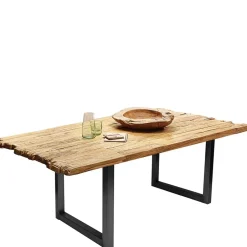 Industrial Esstisch aus rustikalem Teak Altholz - Chats^Wohnen