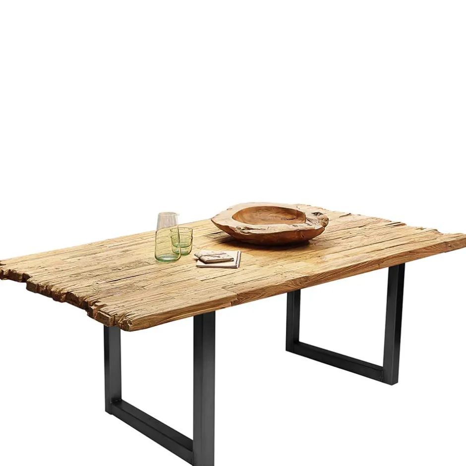 Industrial Esstisch aus rustikalem Teak Altholz - Chats^Wohnen