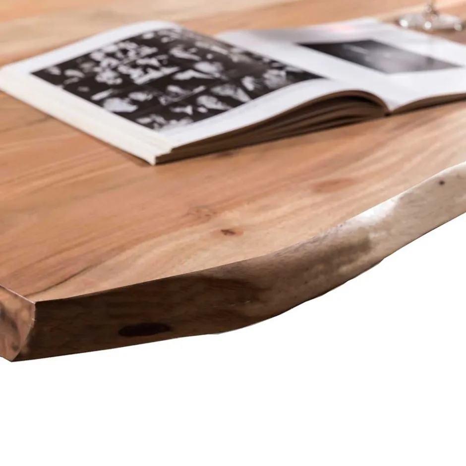 Wohnen Industrial Esstisch mit Baumkante Akazie - Hovalta