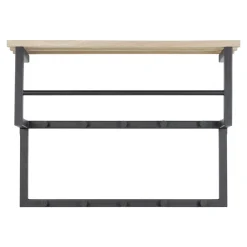 Wohnen Industrial Hängegarderobe aus Stahl Schwarz - Lundreo