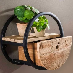 Wohnen Industrial Hängeregal mit Schublade - Bahirah