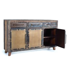 Wohnen Industrial Kombi-Kommode aus Altholz - Stock