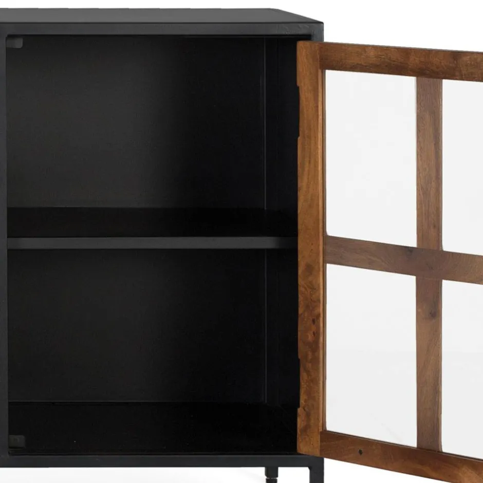 Industrial Kommode mit Glastüren - Hayato^Wohnen Discount
