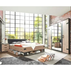 Industrial Schlafzimmereinrichtung Set - Ardila (vierteilig)^Wohnen Outlet