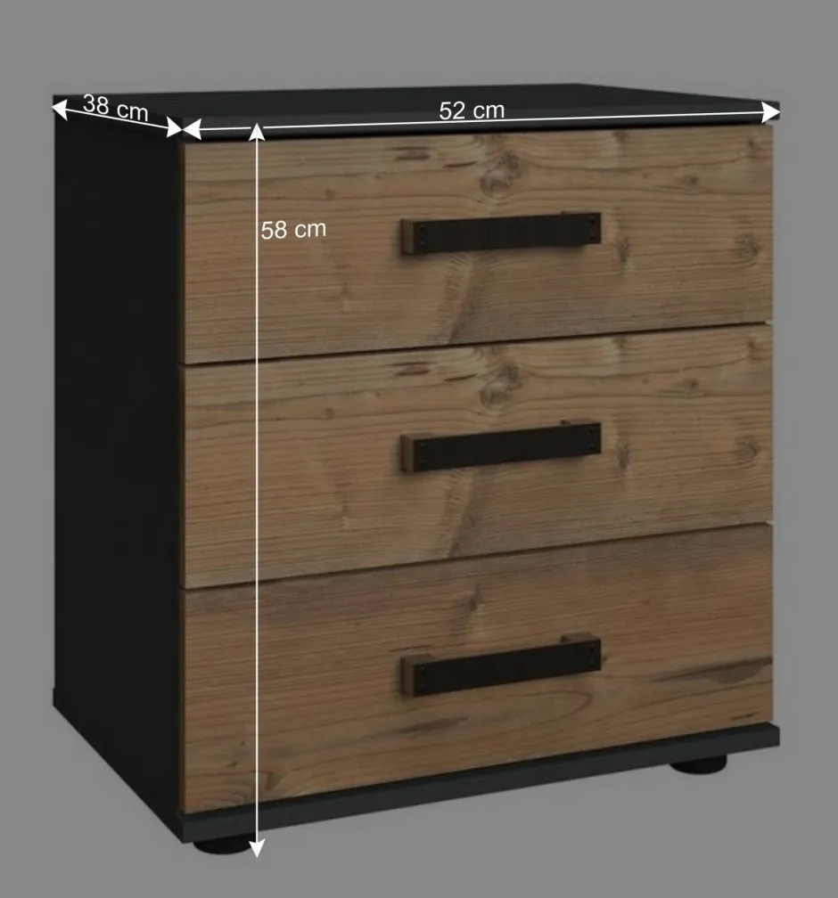 Industrial Schlafzimmereinrichtung Set - Ardila (vierteilig)^Wohnen Outlet