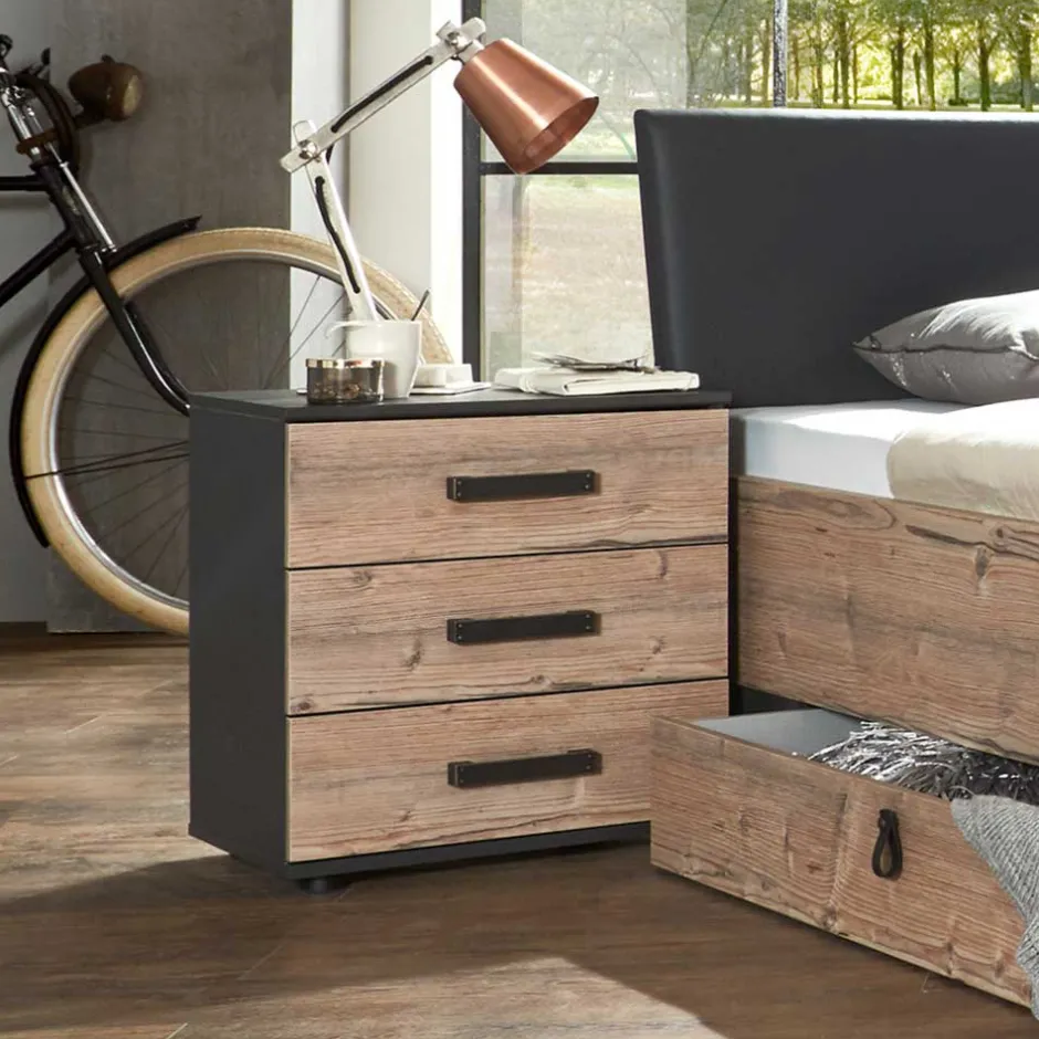 Industrial Schlafzimmereinrichtung Set - Ardila (vierteilig)^Wohnen Outlet