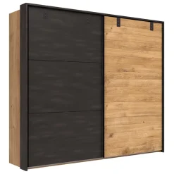 Wohnen Industrial Schwebetürenschrank 2-türig - Bram