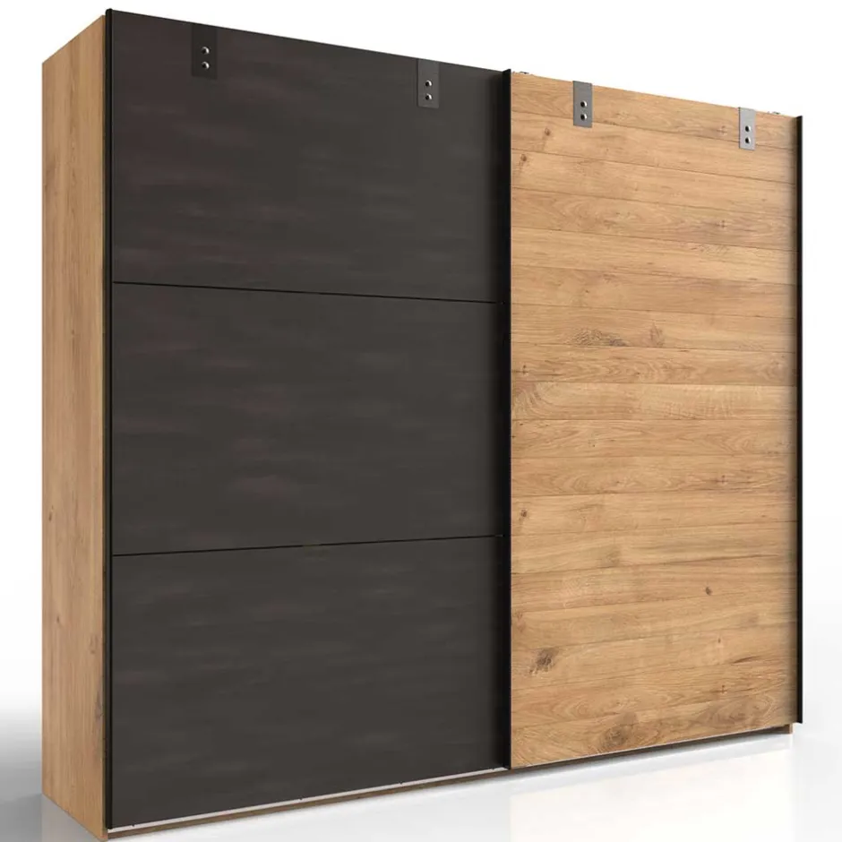 Wohnen Industrial Schwebetürenschrank 2-türig - Bram