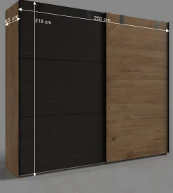 Wohnen Industrial Schwebetürenschrank 2-türig - Bram