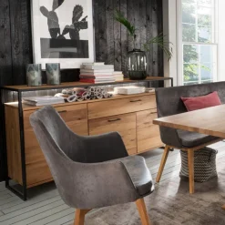 Wohnen Industrial Sideboard aus Wildeiche und Stahl - Ingbo