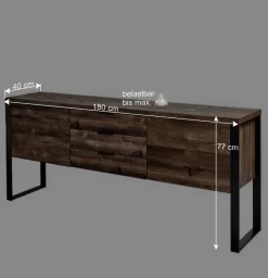 Industrial Sideboard mit viel Bodenfreiheit - Srecla^Wohnen New
